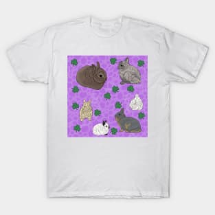 Netherland Dwarf Rabbits Purple T-Shirt